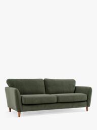 John Lewis Hamilton Large 3 Seater Sofa, Dark Leg, Khaki Chenille - thumbnail 1