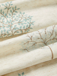 John Lewis Mini Olive Trees Embroidery Pair Lined Pencil Pleat Curtains, Duck Egg - thumbnail 6