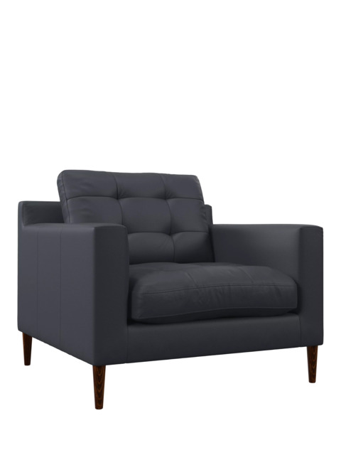 John Lewis Draper II Leather Armchair, Dark Leg - image 1