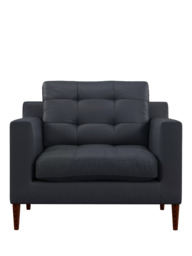 John Lewis Draper II Leather Armchair, Dark Leg - thumbnail 5