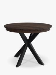 John Lewis Woburn Straight Edge Oval Extending Dining Table, Brown - thumbnail 2