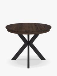John Lewis Woburn Straight Edge Oval Extending Dining Table, Brown