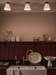 Original BTC Hector Pleat Bone China Shade Ceiling Light, Natural - thumbnail 4