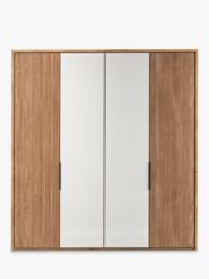 John Lewis Aspen 2m Hinged Wardrobe with 2 Glass Doors & 2 Wooden Doors - thumbnail 3