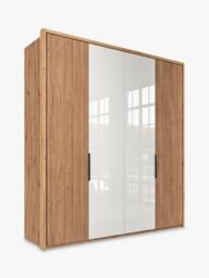 John Lewis Aspen 2m Hinged Wardrobe with 2 Glass Doors & 2 Wooden Doors - thumbnail 1