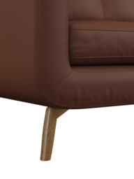 John Lewis Barbican RHF Chaise Leather Sofa, Light Leg - thumbnail 6