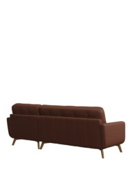 John Lewis Barbican RHF Chaise Leather Sofa, Light Leg - thumbnail 4