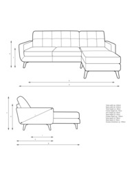 John Lewis Barbican RHF Chaise Leather Sofa, Light Leg - thumbnail 2