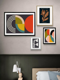 EAST END PRINTS Ana Rut Bre 'Geometric on Black I' Framed Print - thumbnail 2