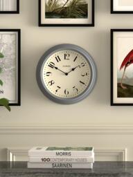 Jones Clocks Fresco Analogue Wall Clock, French Navy - thumbnail 3