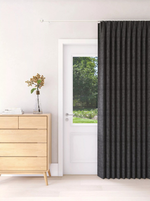 John Lewis Textured Weave Ultra Thermal Lined Pencil Pleat Door Curtain - image 1