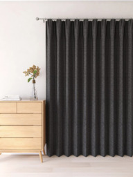 John Lewis Textured Weave Ultra Thermal Lined Pencil Pleat Door Curtain - thumbnail 4