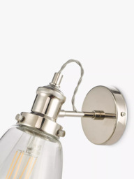 John Lewis Revival Wall Light, Clear/Polished Nickel - thumbnail 4
