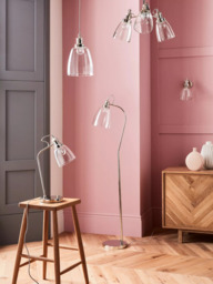 John Lewis Revival Wall Light, Clear/Polished Nickel - thumbnail 5