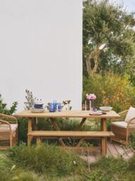 John Lewis Harbour Weave Garden Dining Chairs, Set of 2, Natural - thumbnail 2
