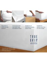True Grip Egyptian Cotton Fitted Sheet, White - thumbnail 6