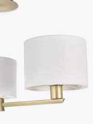 John Lewis Spindle 3 Arm Semi Flush Ceiling Light, Walnut Stained Ash - thumbnail 5