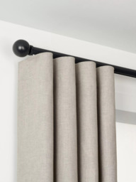 John Lewis Made to Order Select Curl Gliding Curtain Pole with Ball Finial, Wall Fix, Dia.30mm