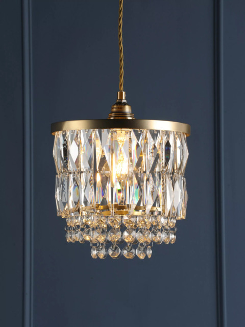Laura Ashley Rhosill Crystal Easy-to-Fit Ceiling Shade, Clear - image 1