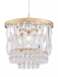 Laura Ashley Rhosill Crystal Easy-to-Fit Ceiling Shade, Clear - thumbnail 3