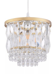 Laura Ashley Rhosill Crystal Easy-to-Fit Ceiling Shade, Clear - thumbnail 4