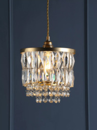 Laura Ashley Rhosill Crystal Easy-to-Fit Ceiling Shade, Clear