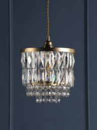 Laura Ashley Rhosill Crystal Easy-to-Fit Ceiling Shade, Clear - thumbnail 2