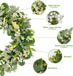 DDHS 24inch eucalyptus wreath-1pcs - thumbnail 5