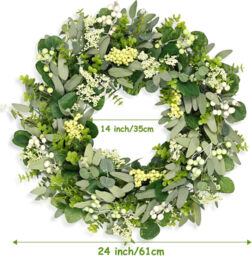 DDHS 24inch eucalyptus wreath-1pcs - thumbnail 3