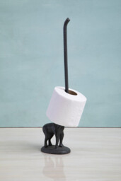 Maison by Premier Grey Finish Elephant Toilet Roll Holder - thumbnail 1