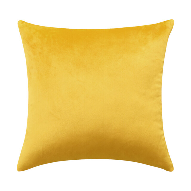 Deconovo Dutch Velvet cushion cover yellow color 50*50cm 1pc - image 1