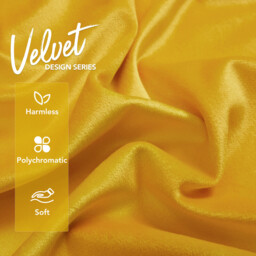 Deconovo Dutch Velvet cushion cover yellow color 50*50cm 1pc - thumbnail 6