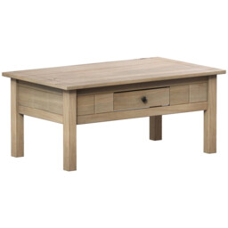 Vida Designs Coffee Table Panama 1 Drawer Solid Pine Oak Stain - thumbnail 4