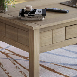 Vida Designs Coffee Table Panama 1 Drawer Solid Pine Oak Stain - thumbnail 7