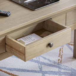 Vida Designs Coffee Table Panama 1 Drawer Solid Pine Oak Stain - thumbnail 5