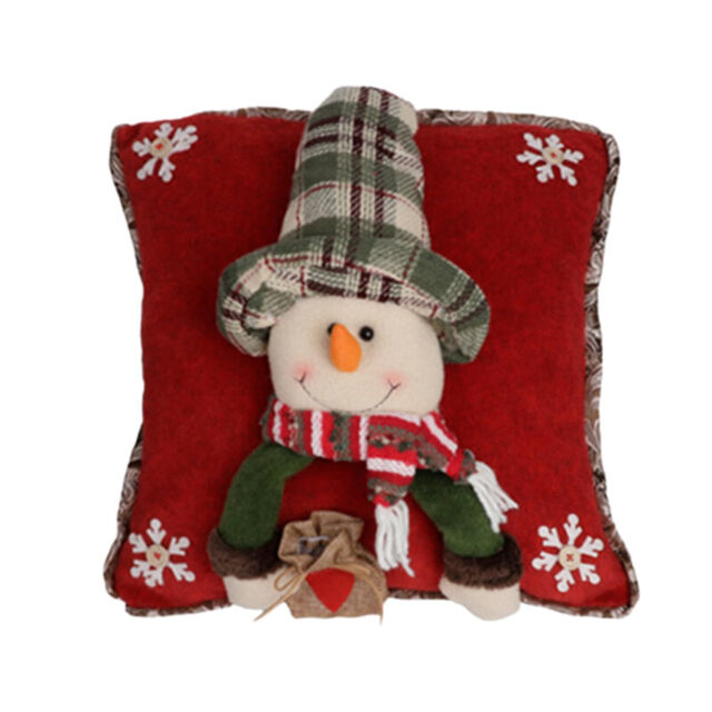1Pc 16.14in/41cm Christmas Pillow Covers Cute 3D Snowman Reindeer Cushion Covers Holiday Pillow Cases for Sofa, Couch, Bed(Snowman) - image 1