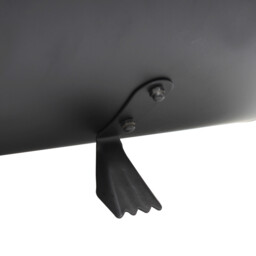 JVL Mendip Iron Fireside Log Basket Holder with Handle – Black - thumbnail 7