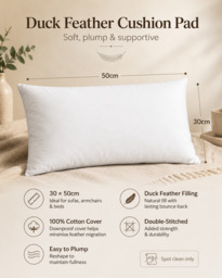 Riva Home Cushion Pad Duck Feather 30x50cm - thumbnail 4