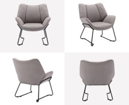 chairus Armchair for Living Room Upholstered Tub Chair Single Occasional Accent Chair with Metal Legs - thumbnail 6