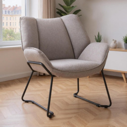 chairus Armchair for Living Room Upholstered Tub Chair Single Occasional Accent Chair with Metal Legs - thumbnail 3