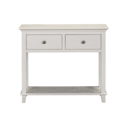 Console Table Provence 2 Drawers Rustic Pine White - thumbnail 4