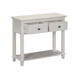 Console Table Provence 2 Drawers Rustic Pine White - thumbnail 2