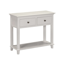 Console Table Provence 2 Drawers Rustic Pine White - thumbnail 5