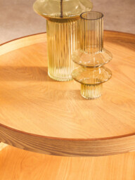 Interiors by Premier Side Table Viborg Round Natural 2 Shelf - thumbnail 3