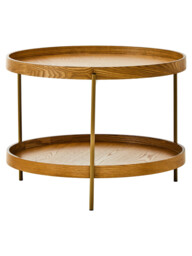 Interiors by Premier Side Table Viborg Round Natural 2 Shelf - thumbnail 5