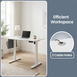 Ochama Electric Standing Desk, Height Adjustable, 120.1 x 60.1 cm, 4 Memory Heights, for Home Office, White - thumbnail 6