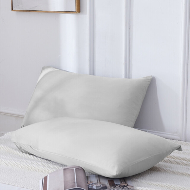 【Summer Cooling Textile】MEROPE, Bamboo Pillow case, 50x75cm, light grey, 2pack - image 1