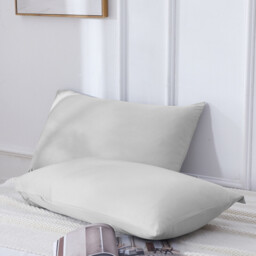【Summer Cooling Textile】MEROPE, Bamboo Pillow case, 50x75cm, light grey, 2pack - thumbnail 1