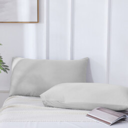 【Summer Cooling Textile】MEROPE, Bamboo Pillow case, 50x75cm, light grey, 2pack - thumbnail 4