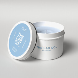 The Lab Co. Luxury Scented Candle - 30hrs Burn Time - Soothing Fragrance with Linen, Chamomile and White Rose - 100% Vegan Soy Wax - 180g wax weight - thumbnail 2